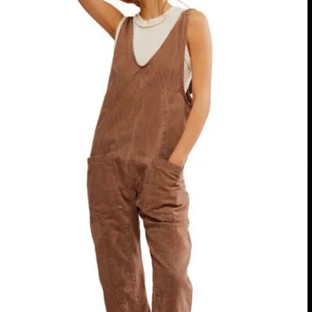 We The Free High Roller Jumpsuit Rare Stone- M